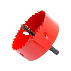 Коронка биметаллическая 110 мм + Сверло Центрирующее / Материал Сталь М42 Кобальт по Металлу, дереву гипсокартону, пластику