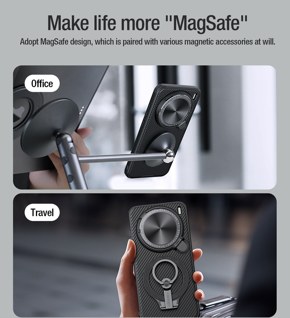 Чехол с поддержкой MagSafe от Nillkin на Vivo X200 Pro mini, серия CamShield Prop Magnetic Case