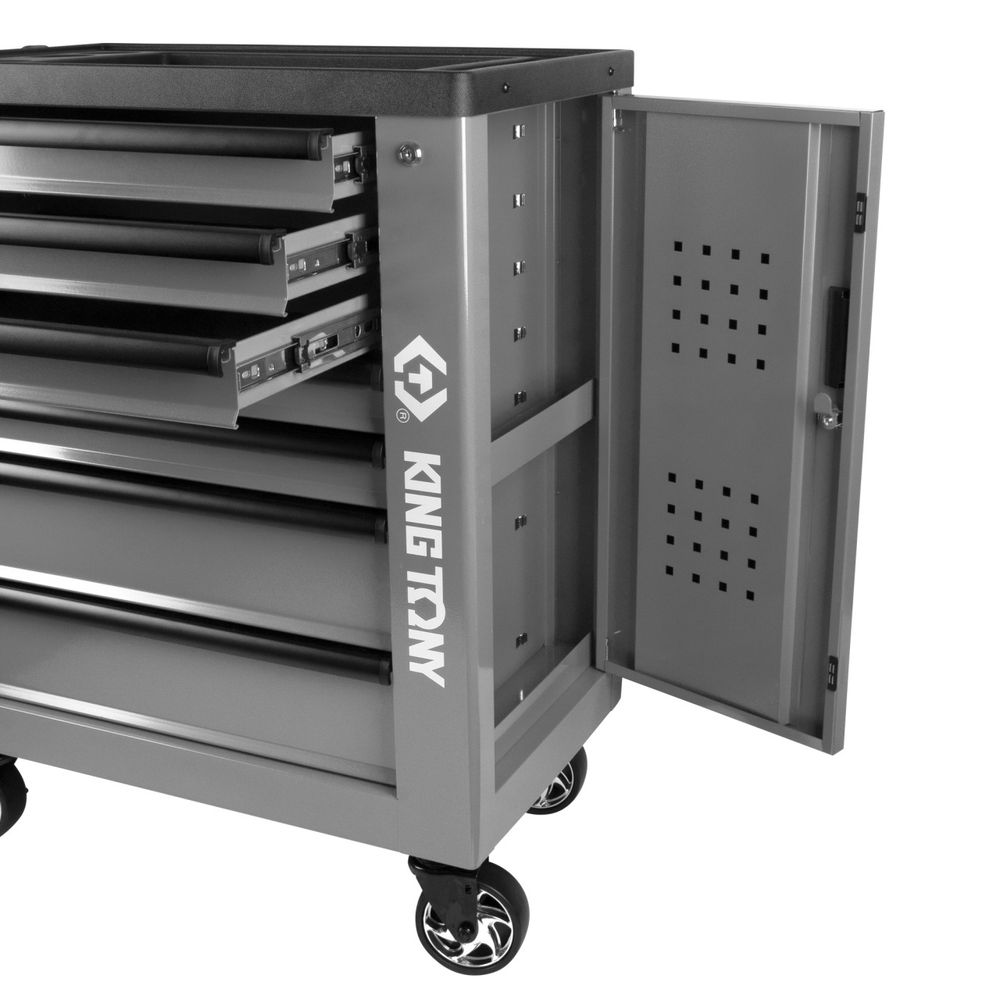 KING TONY (87G38-7B-G) Тележка инструментальная, 7 выдвижных ящиков, "PROFESSIONAL", серая