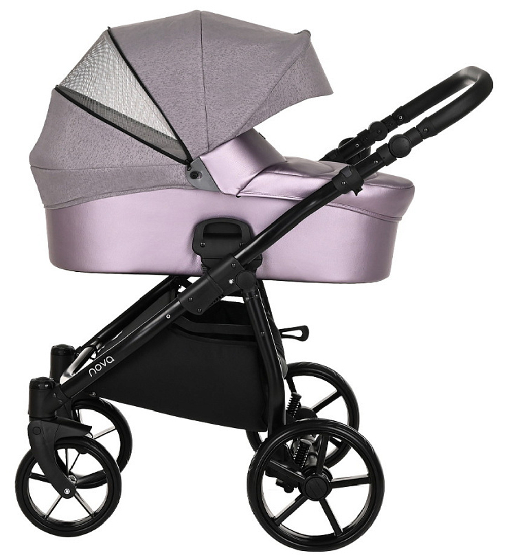 Детская коляска Tutis Novo Reflective 3 в 1 1142284 Кожа Lavender Metalic/Grey Reflective Print
