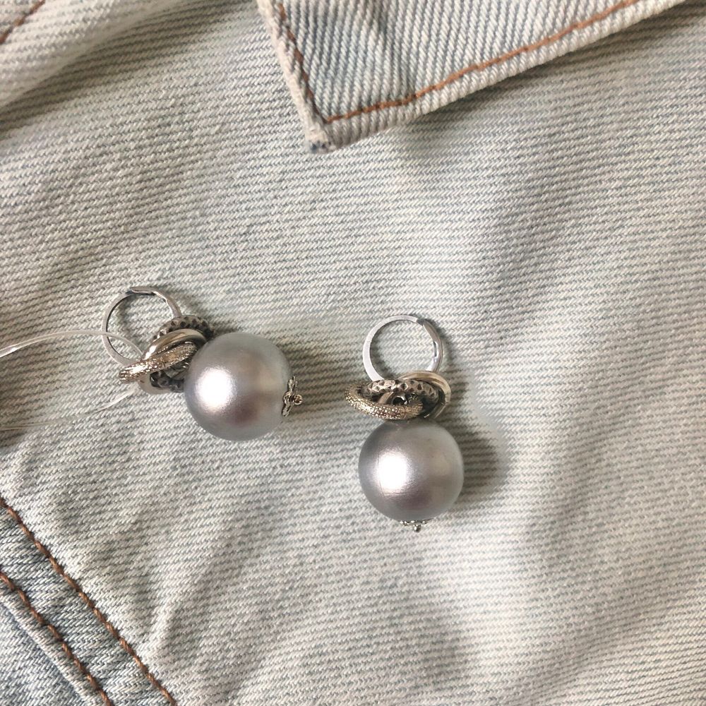 Серьги шар жемчуг Майорика, Италия Серьги шар жемчуг Майорика, Италия