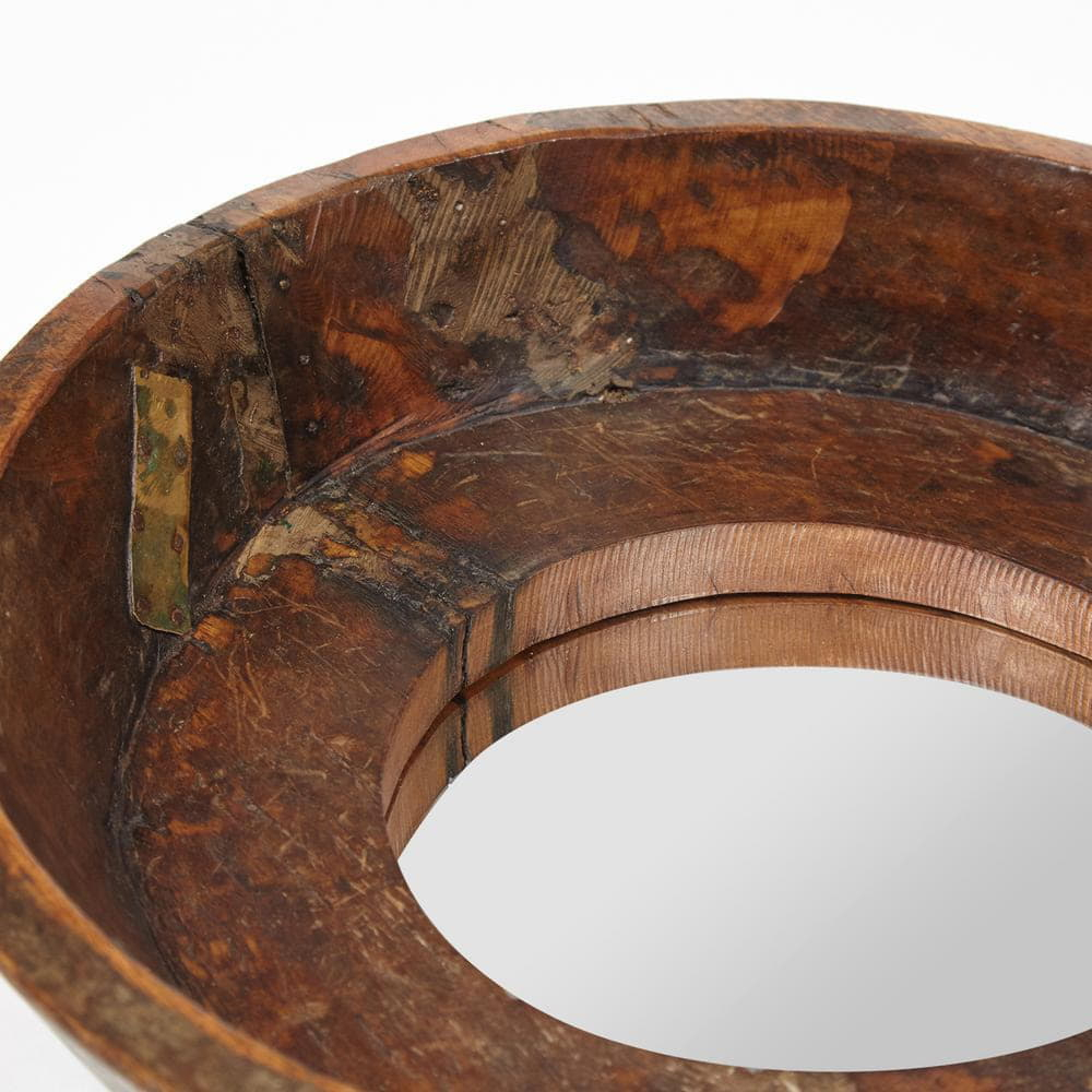 Зеркало Secret De Maison PLATE ( mod. FS-2154) дерево манго, Dia 53, Г 12 cm, коричневый