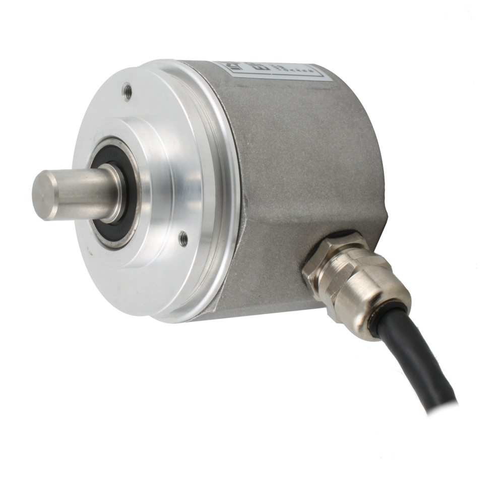 Инкрементальный программируемый энкодер INNOCONT D=50мм, выступающий вал 6мм, 5…30VDC, выход TTL/HTL с инверсией, IP 65