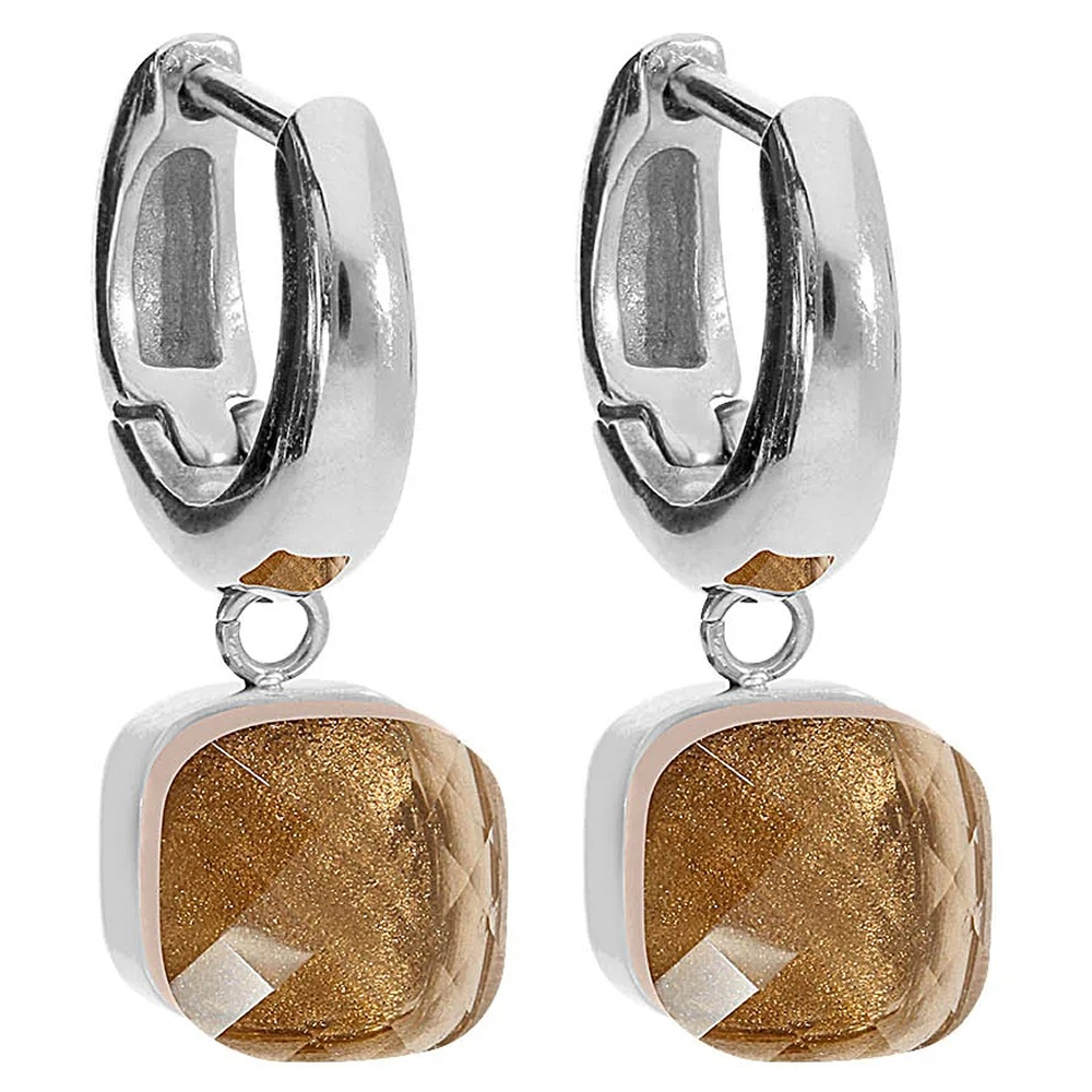 Серьги Qudo FIRENZE (S) Smoked Topaz 107000/20-5108