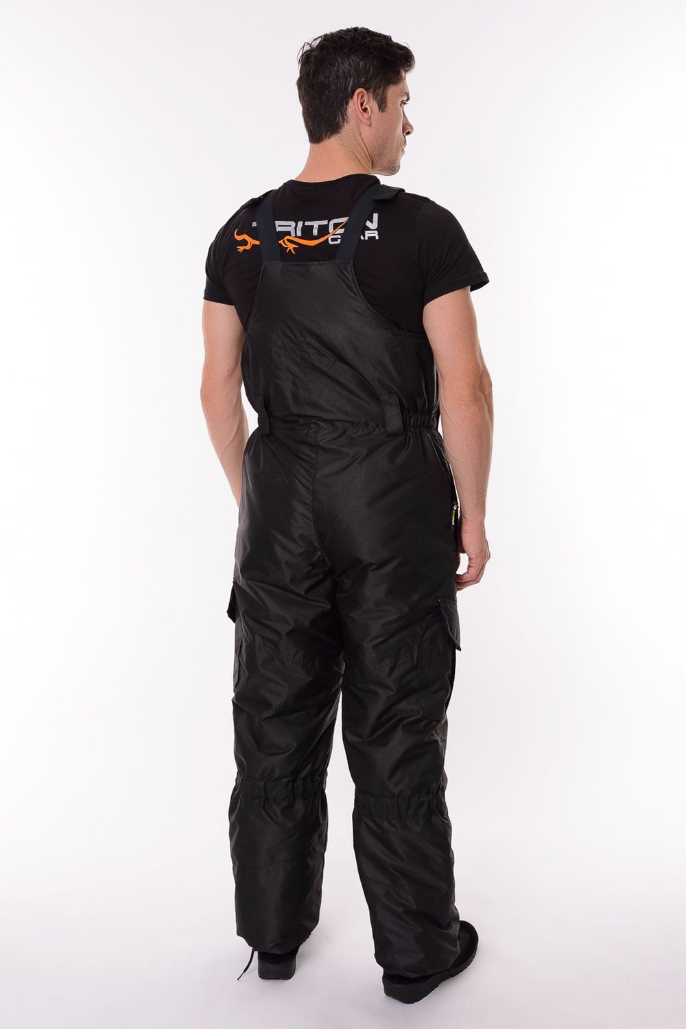 Зимний костюм для охоты и рыбалки ONERUS "Горный -15" (Таслан, Черный) Полукомбинезон