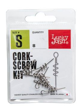 Спирали LJ Pro Series CORKSCROW KIT S для крепления силиконовых приманок 8шт.
