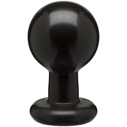 Круглая черная анальная пробка Classic Round Butt Plugs Large - 12,1 см.