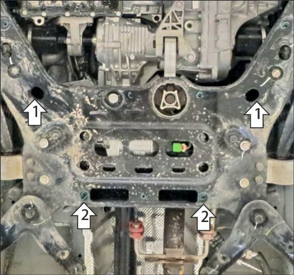 Стандартная защита Motodor картера Двигателя, КПП. 1,5 мм, Сталь. для GAC GS 8 2023-н.в. арт.57803