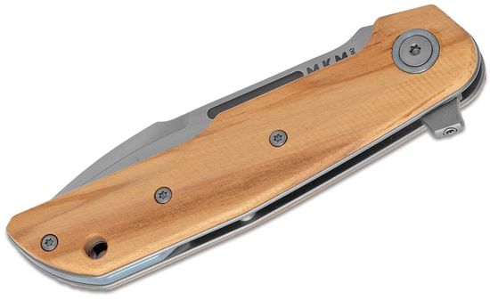 Складной нож MKM "CLAP" MKM/LS01 O c клинком из стали Böhler M390 Microclean®, рукоять дерево (Олива)
