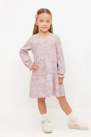 платье  для девочки  КР 5903/розовый лед,лесной мир к515