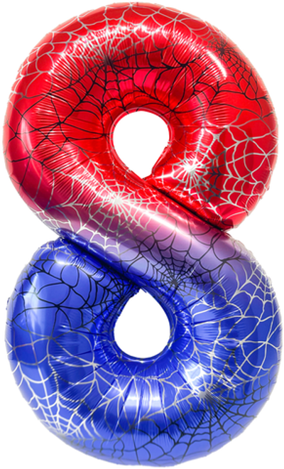 Цифра 8 "Героическая тема" (40''/102 см) Красный/Синий