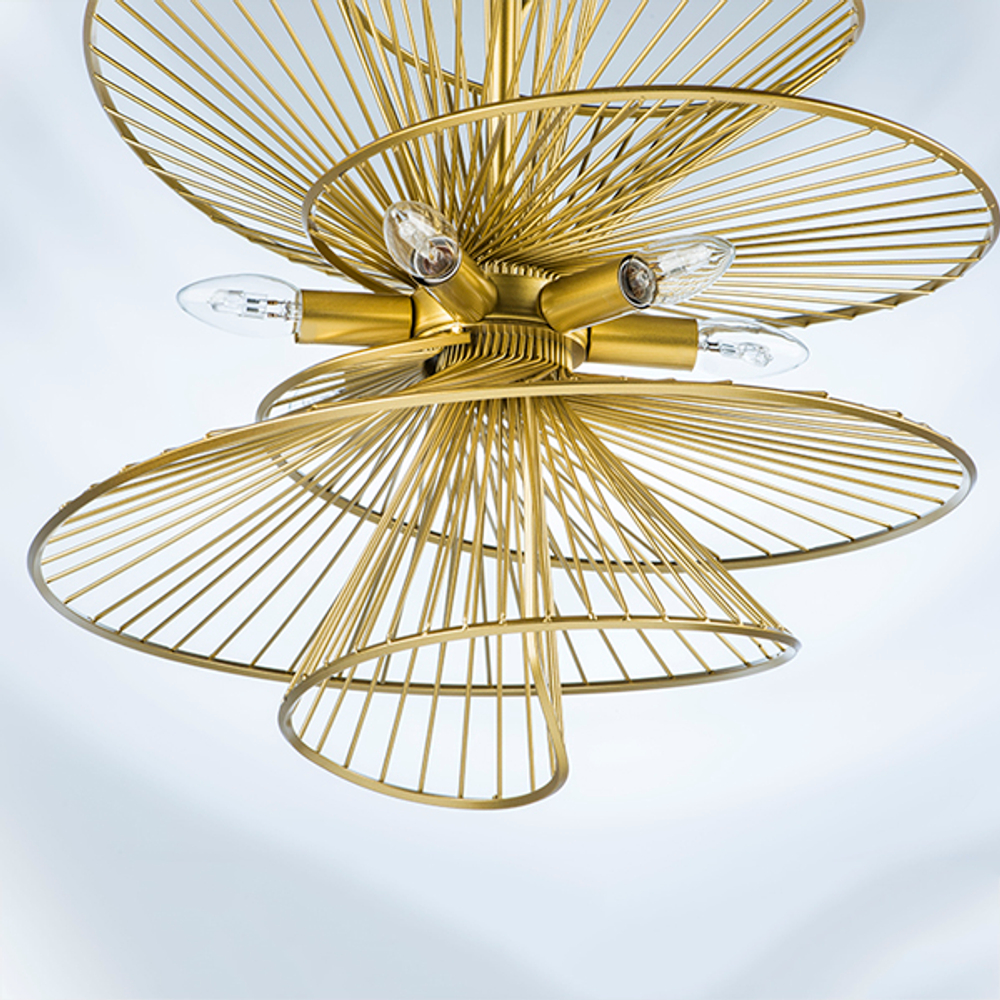 728163 Люстра ZETA 6х40W E14 ЗОЛОТО