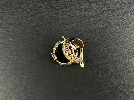 Серьги малые "Перо Жар-Птицы".