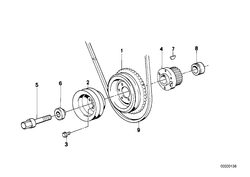 BMW E30 М40 Клиновой ремень Каленвал, помпа, генератор 10х1013