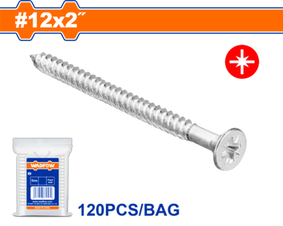 Шуруп по дереву с двойной потайной головкой и двойной резьбой