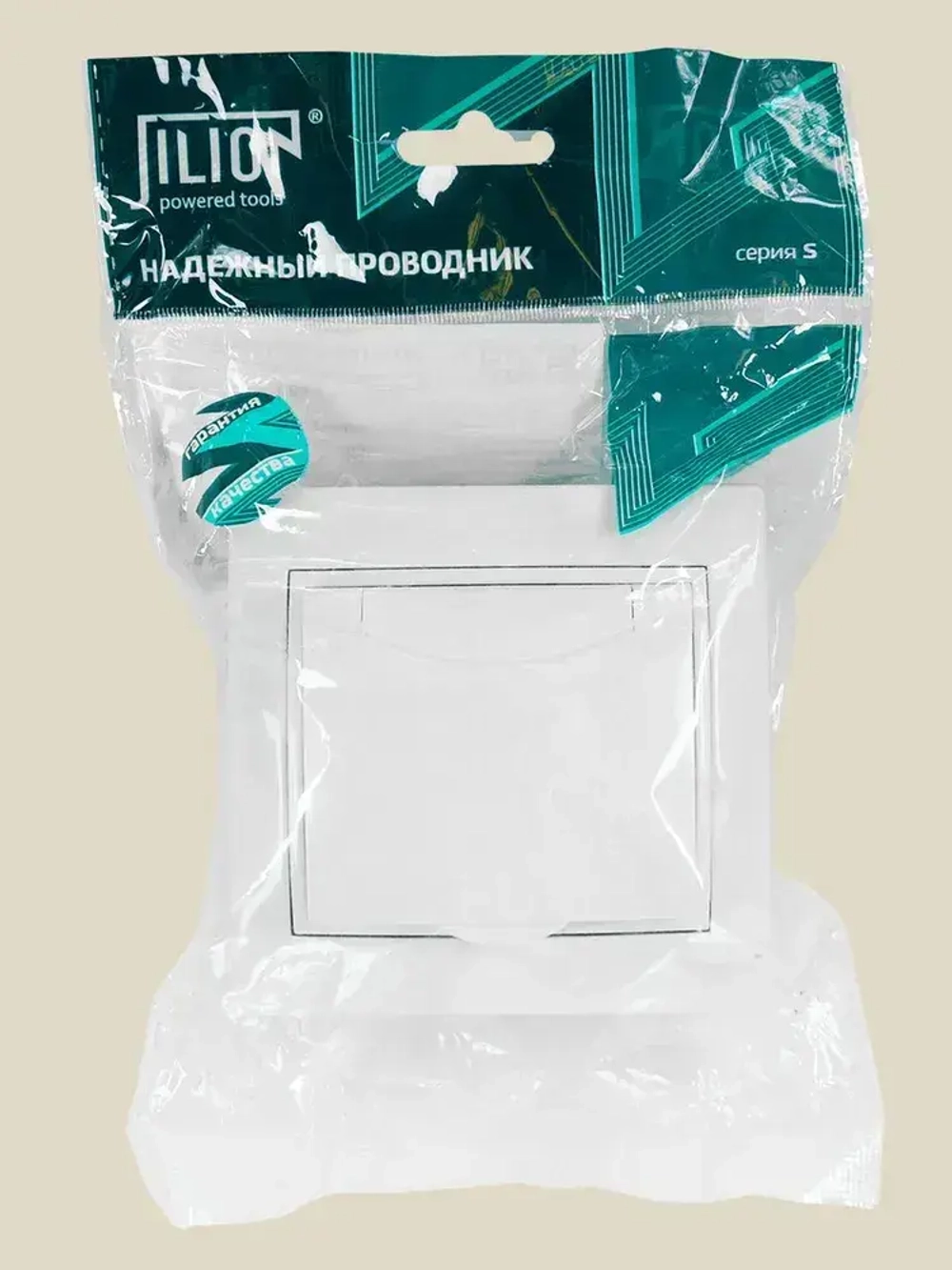 Розетка встраиваемая одинарная с заземления с крышкой IP 44 Jilion белый