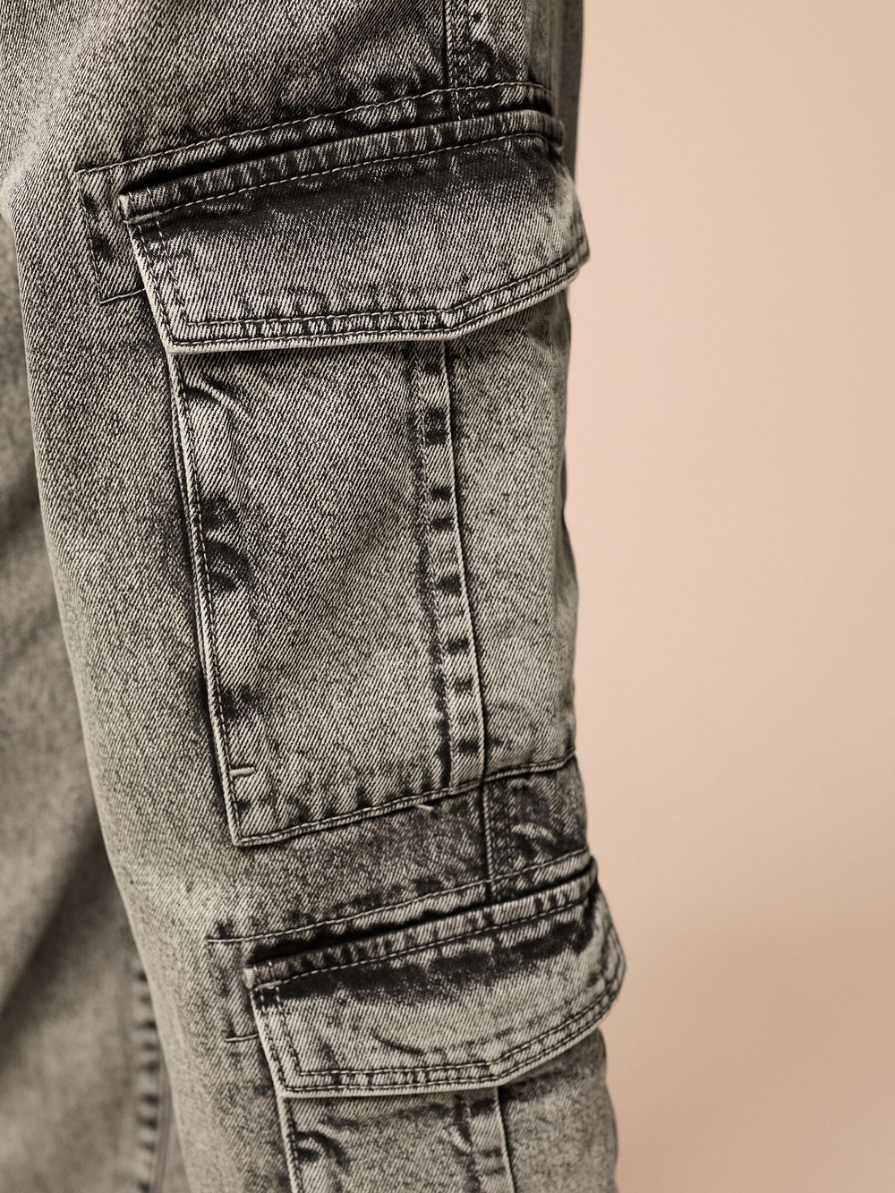 Джинсы карго для мальчика Next B39-217, Серый