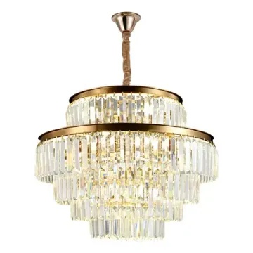 Люстра хрустальная подвесная 14*Е14 CL314263 золото Ricky Citilux