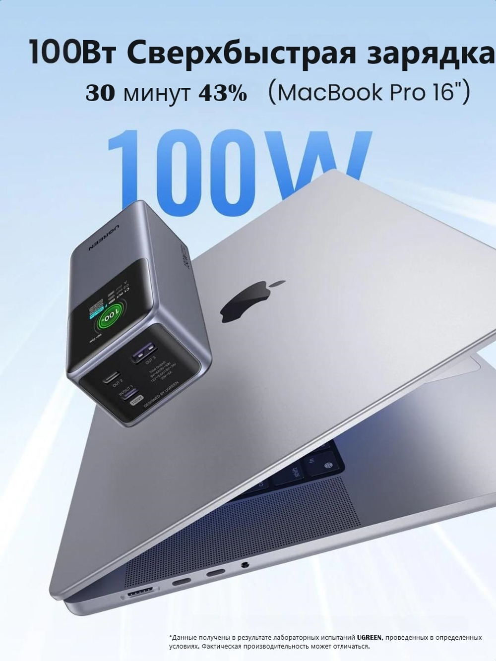 Внешний аккумулятор Ugreen 35524 20000 мАч серый