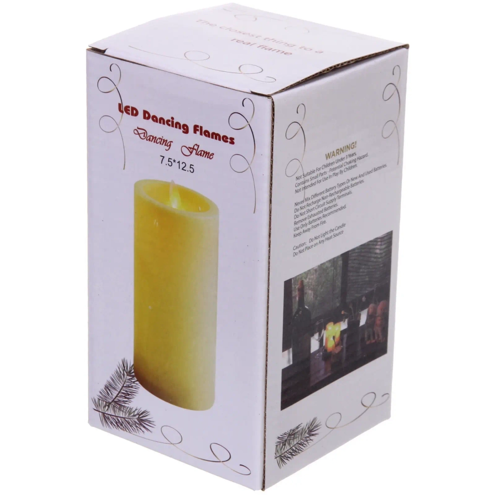 Сувенир с подсветкой «Свеча - Ночной огонь» 7,5*12,5 см (работает от батареек 3 ААА)