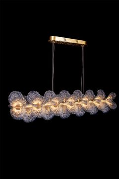 Подвесная люстра LED 140W 3000К LE3032/1260 GD/SH Blue золото/синий Jardin Leon