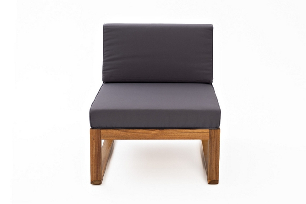 Софа Joygarden BOOKA средняя из акации, темно-серый