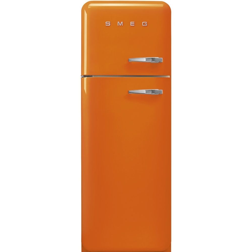 Оранжевый холодильник 60 см Smeg FAB30LOR5 петли слева