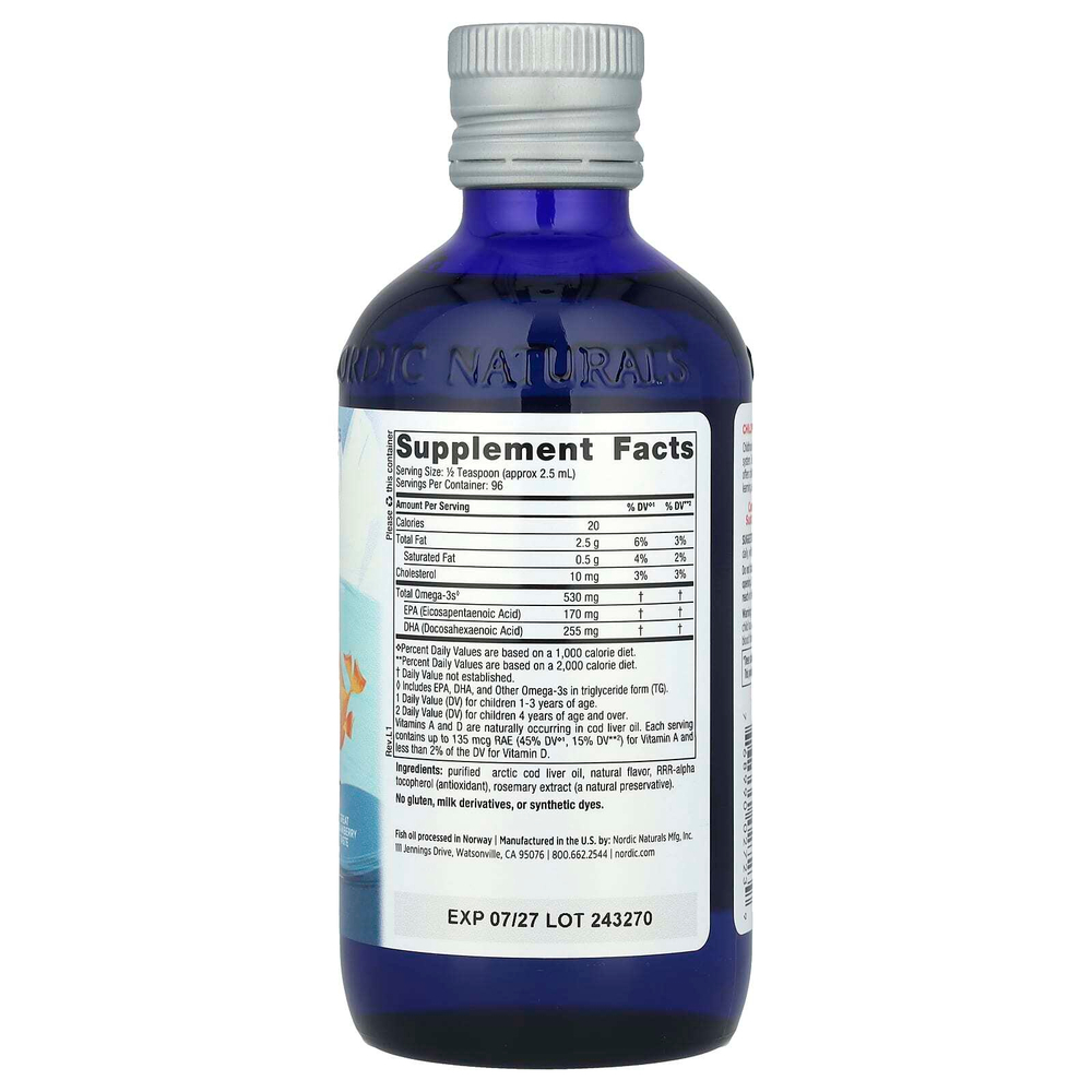 Nordic Naturals, Children's DHA™, ДГК для детей от 1 года, с клубничным вкусом, 237 мл (8 жидк. унций)