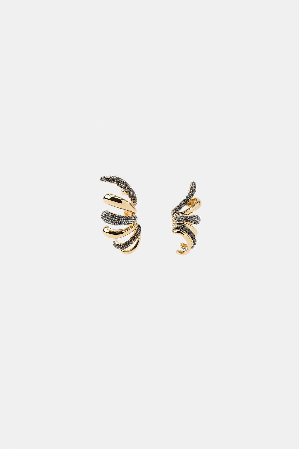 ZARA БЛЕСТЯЩИЕ СЕРЬГИ-КАФФЫ, ЗОЛОТИСТЫЙ