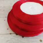Лента атласная красная 6мм