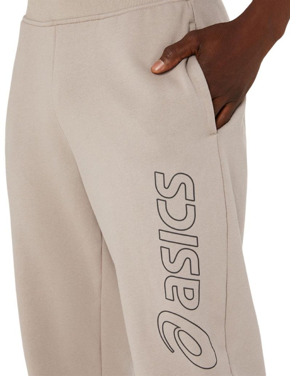 Мужские теннисные штаны Asics Logo Sweat Pant - Бежевый