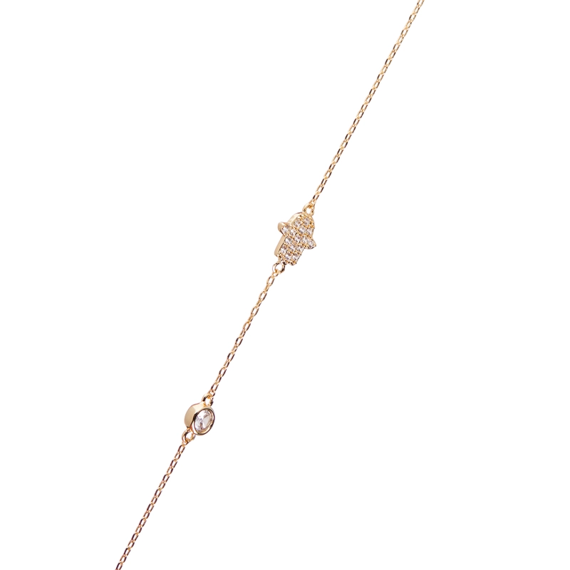 Браслет Мини Кристальная Хамса