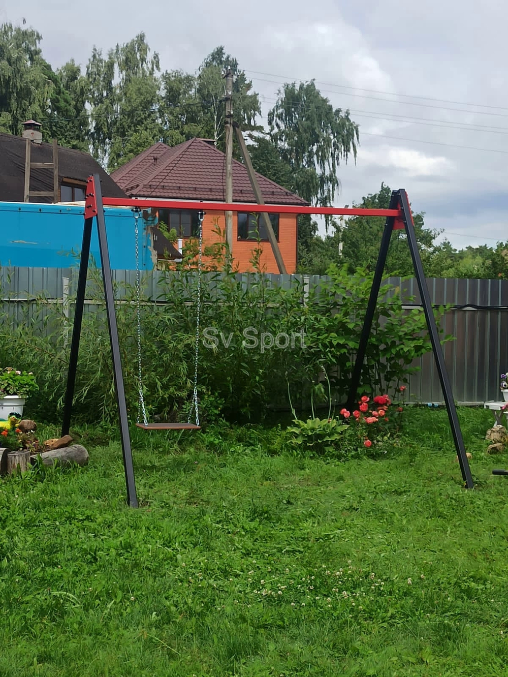 Монтаж уличных качелей Sv Sport