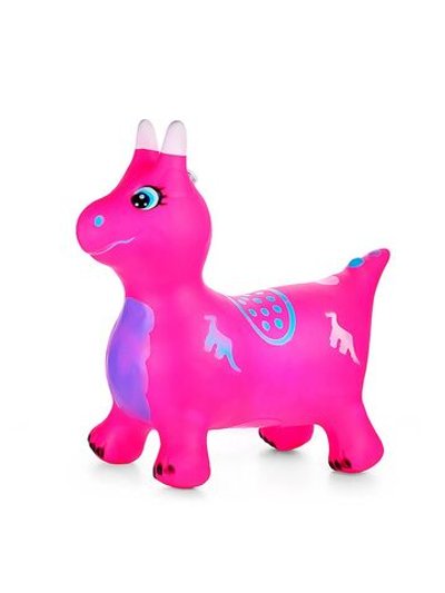Прыгун надувной Дино (розовый цвет)