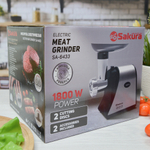 Мясорубка Sakura SA-6433 1800Вт реверс, комплект насадок