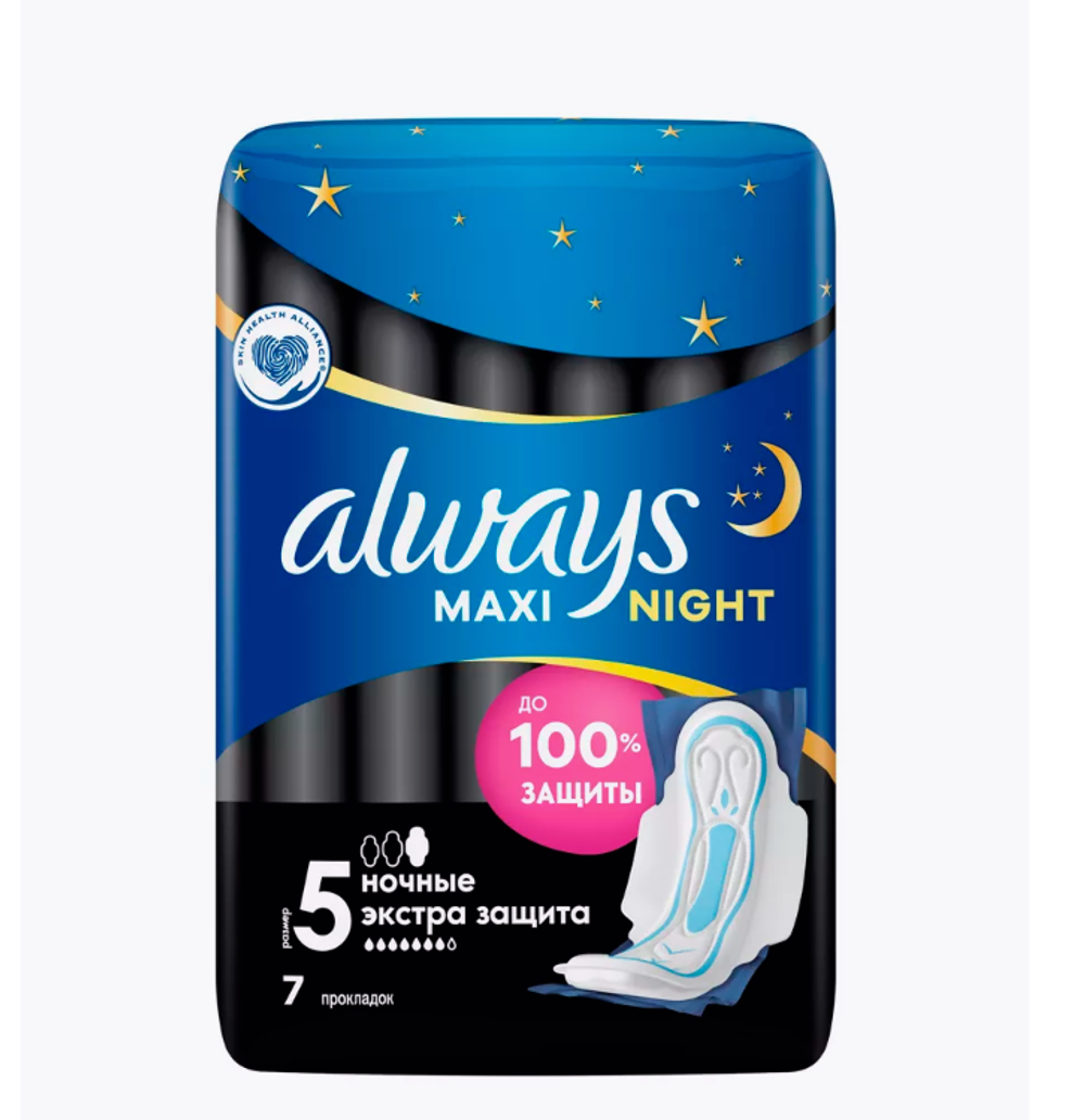 Always Прокладки гигиенические Maxi Secure Night Extra 7шт. 1915