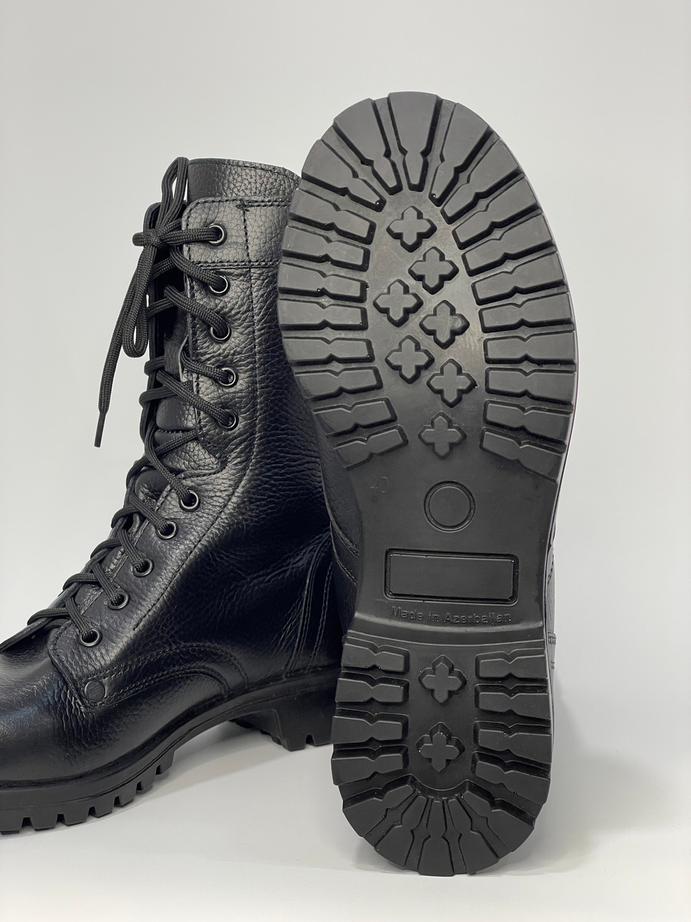 Берцы Elmanado M187-1, кожа Krispi, мембрана, подошва PU+PU (Азербайджан)