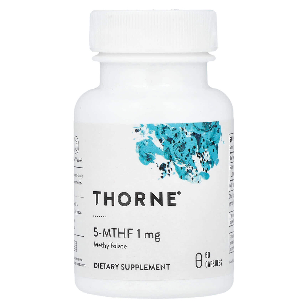 Thorne, 5-метилтетрагидрофолат, 1 мг, 60 капсул
