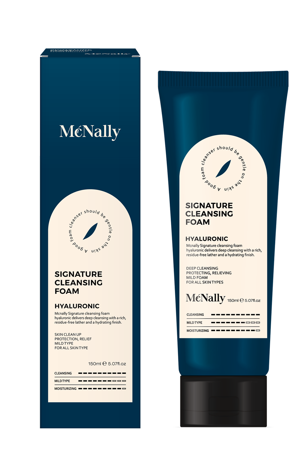 MCNALLY - ПЕНКА ДЛЯ УМЫВАНИЯ С ГИАЛУРОНОВОЙ КИСЛОТОЙ SIGNATURE CLEANSING FOAM HYALURONIC, 150 МЛ