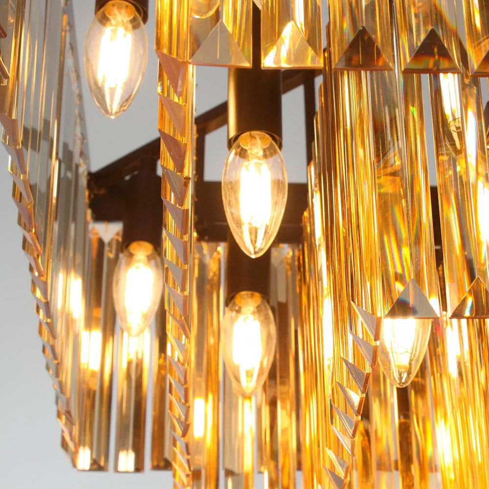 Citilux Мартин CL332232 Люстра хрустальная подвесная Шампань