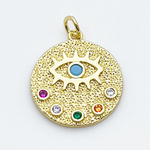 Подвеска Глаз, позолота, фианиты, размер 20*18 мм, цена за 1 шт