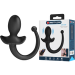 Черная анальная вибропробка с хвостом Anthony (Цвет: черный)