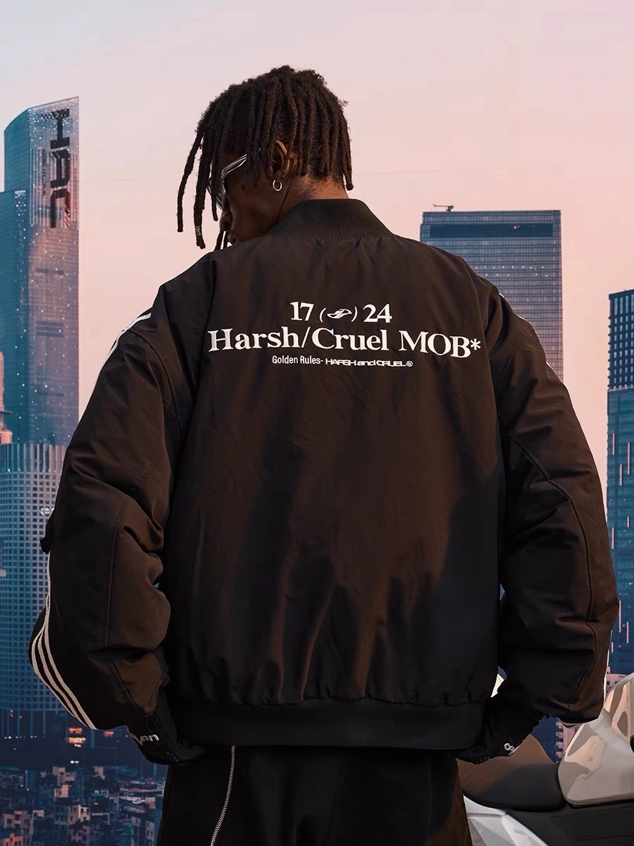 Бомбер HARSHandCRUEL "3 Stripes" MA-1 Jacket