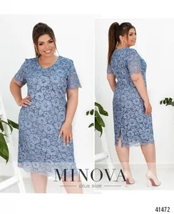 Платье 159-голубой Minova