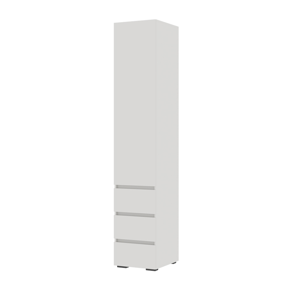 Хелен ПН 03 Пенал закрытый с ящиками Белый / Белый