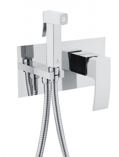 44058-F Комплект встраива. для биде (хром+белый) GANZER (10/1шт)