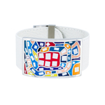 Браслет Fiore Luna на белом кожаном ремешке CB00100-1