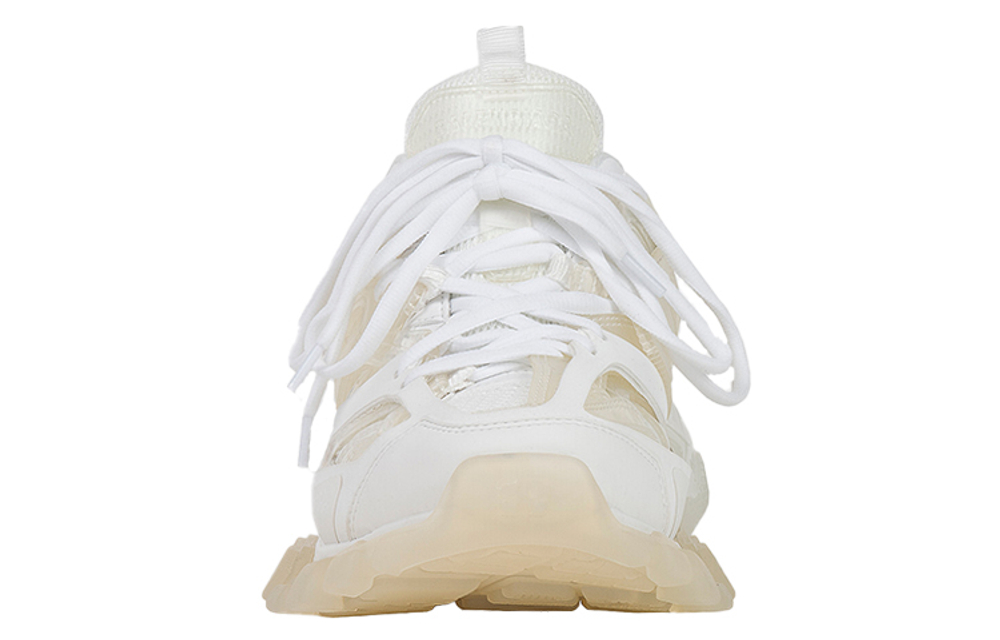Balenciaga Track Clear Sole Low Mesh Nylon Sneakers White