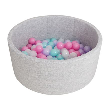 Сухой бассейн Romana Airpool, серый (розовые/мятные/жемчужные/сиреневые шарики)