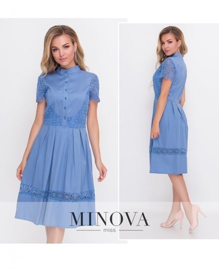 Платье 1098-3-синий Minova Фото 1